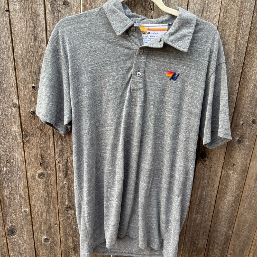 Aviator nation Gray Polo Shirt size L